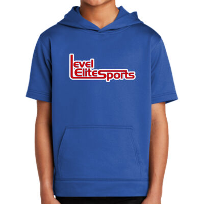 LES  - Youth Sport Wick ® Fleece Short Sleeve Hooded Pullover Thumbnail